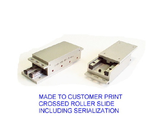ALM - Made to Customer Print Crossed Roller Slide Including Serialization
